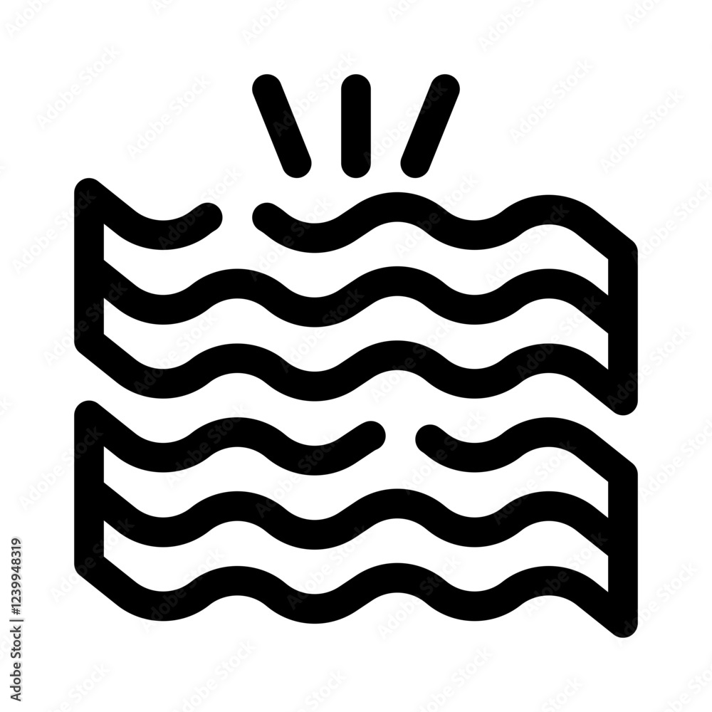 Obraz premium Bacon Strips line icon