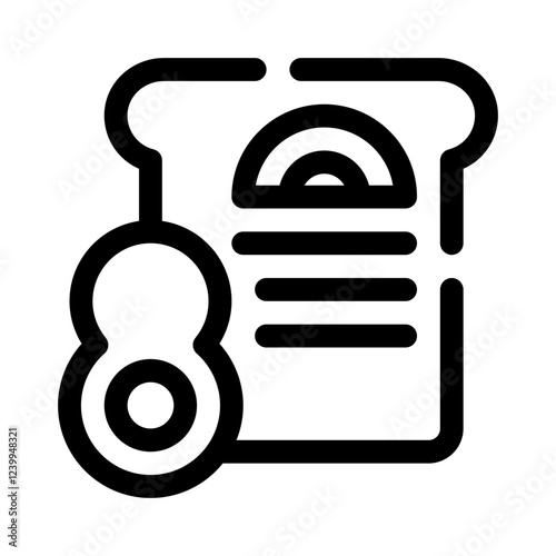 Avocado Toast line icon