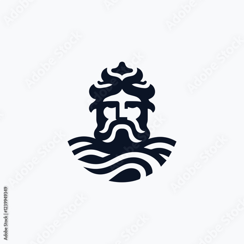 Poseidon God Symbol Logo