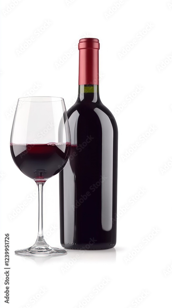 Red Wine Bottle and Glass: A Classic Pairing. Red Wine Bottle and Glass: A Classic Pairing.