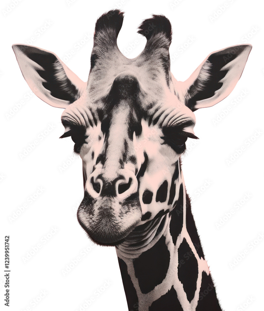 Obraz premium PNG A giraffe wildlife animal mammal.
