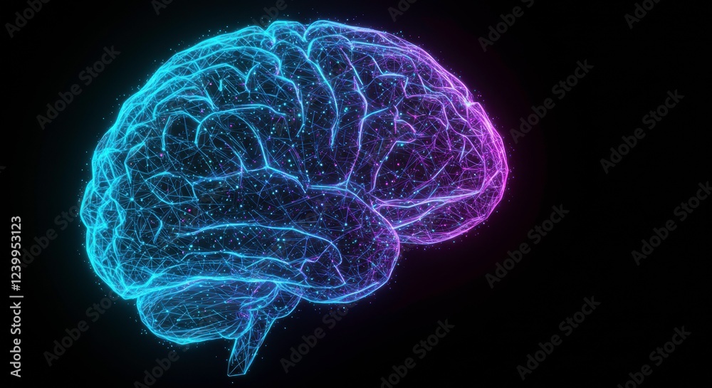Brain: A digitally rendered, glowing brain, symbolizing the intricacies of the human mind, creativity, and cognitive processes. Brain: A digitally rendered, glowing brain, symbolizing the intricacies of the human mind, creativity, and cognitive processes.