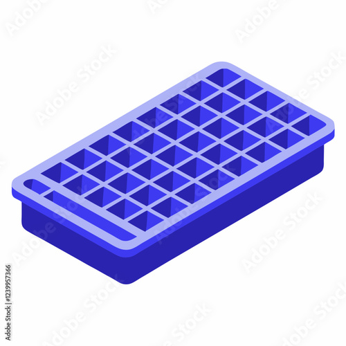 Big ice cube tray icon Isometric of big ice cube tray  icon for web  vector illustration (3)