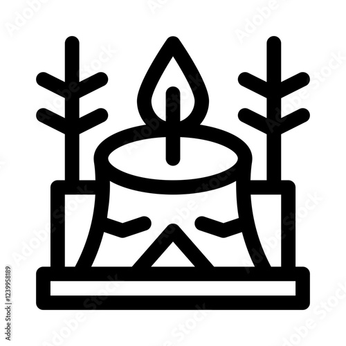 Deforested Land line icon