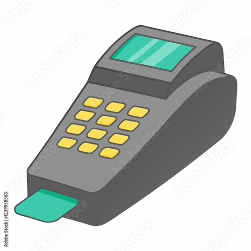 POS terminal icon Cartoon illustration of  terminal vector (2)
