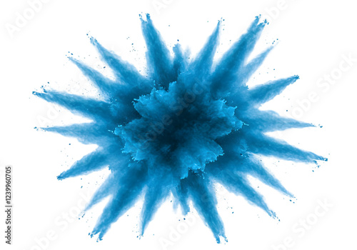 Powder explosion isolated on white background