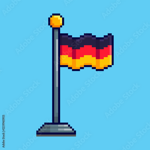 Pixel art Germany Flag game asset design