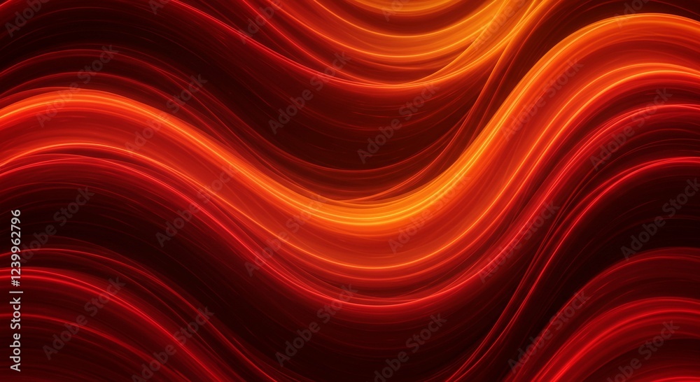 Abstract fiery red and orange wave background glowing curves dynamic design Abstract fiery red and orange wave background glowing curves dynamic design
