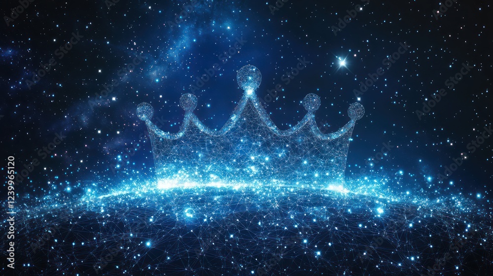 Glowing digital crown on a digital Earth. Glowing digital crown on a digital Earth.