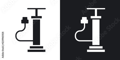 Air pump Icons vectors set for web designs in black colors