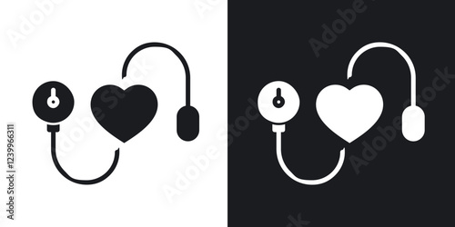 Blood pressure Icons vectors set for web designs in black colors