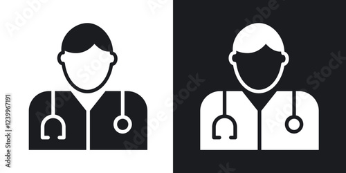 Doctor Icons vectors set for web designs in black colors