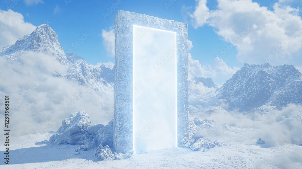 A futuristic portal glows in a beautifully cloudy sky, symbolizing endless possibilities and wonders ahead. Modern, ethereal, with a blurred empty space for captions, evoking curiosity and hope.
A futuristic portal glows in a beautifully cloudy sky, symbolizing endless possibilities and wonders ahead. Modern, ethereal, with a blurred empty space for captions, evoking curiosity and hope.