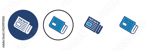 Newspaper icon vector. news paper vector sign