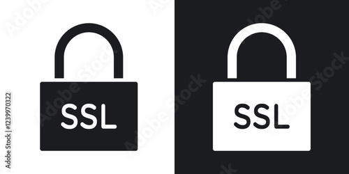 SSL Icons vectors set for web designs in black colors