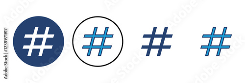 Hashtag icon vector. hashtag symbol