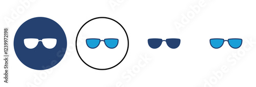 Glasses icon vector. Glasses vector icon