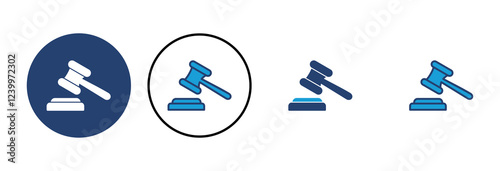 Gavel icon vector. judge gavel icon vector. law icon vector. auction hammer
