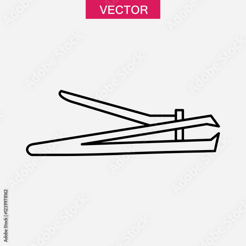 Nail clippers icon.vector flat black simple linear illustration for web and app..eps