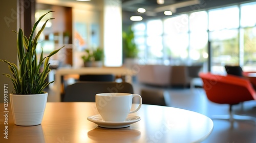 Wallpaper Mural Relaxing Coffee Break in a Modern Office Lounge Torontodigital.ca