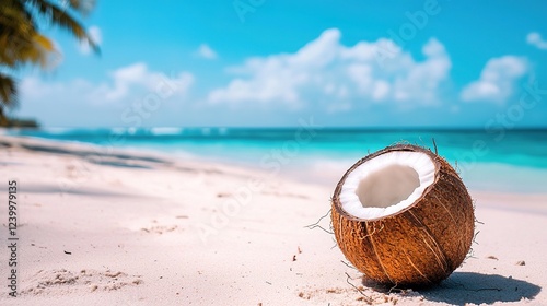 Wallpaper Mural Coconut on Tropical Beach Torontodigital.ca