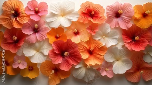 Colorful hibiscus flowers