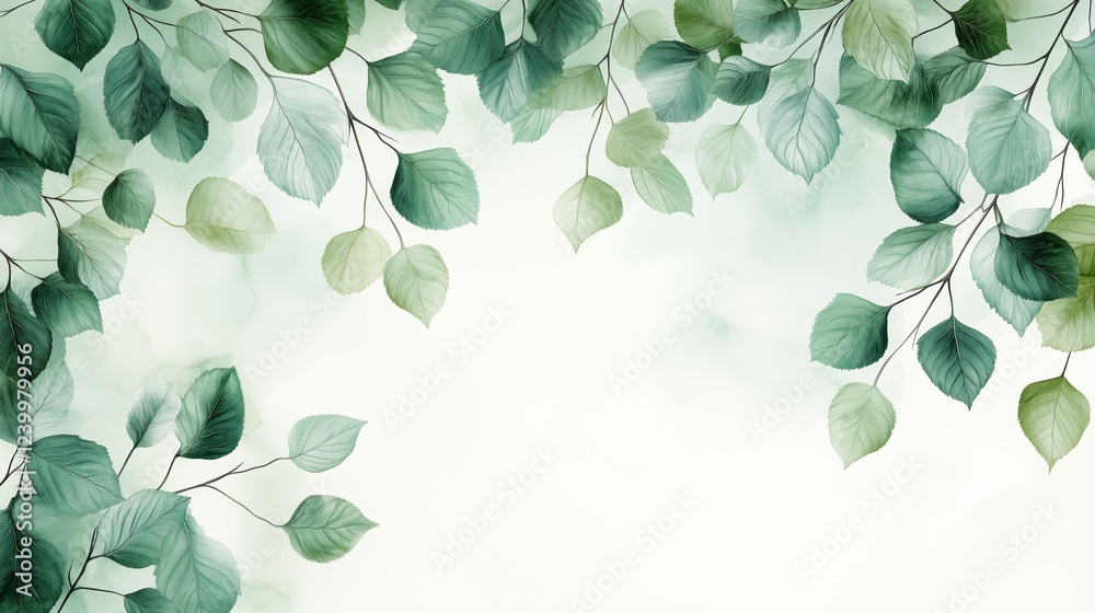 Light and verdant branches and leaves Light and verdant branches and leaves