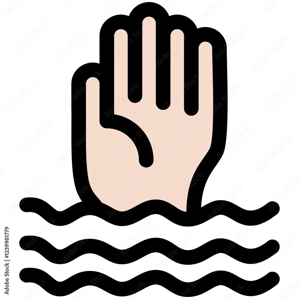 Obraz premium Drown Icon