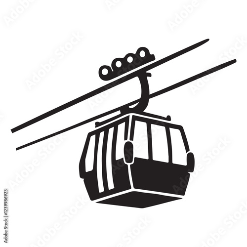 Aerial Tramway Vector Graphics A Scenic Mountain Transportation Solution