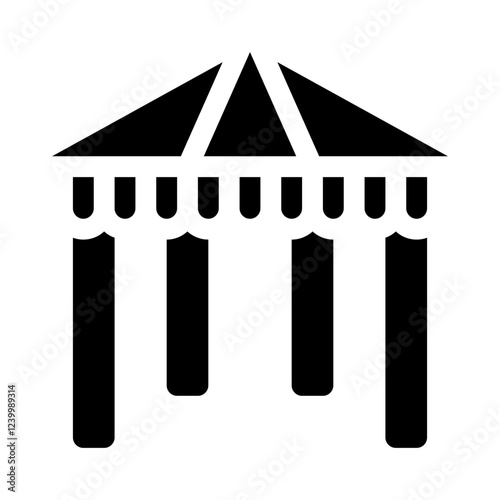Shaded canopy glyph icon