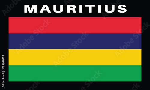 Mauritius national flag. Vector illustration.