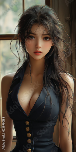 woman, jeans, beauty, fashion, hair, model, bra, body, person, slim, people, brunette, studio, glamour, sensuality, one, lady, black, blue, style, lingerie, skin, smile, hot, pants, dress, skirt, blon