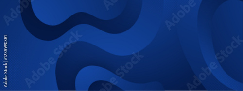 blue abstract modern background with overlapping waves suitable for business designs, environmental concepts, or tranquil mindfulness graphics.