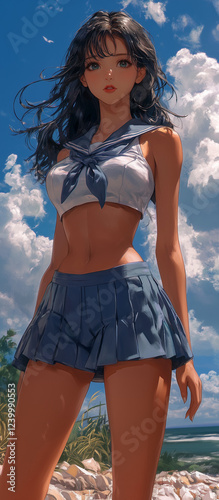 woman, jeans, beauty, fashion, hair, model, bra, body, person, slim, people, brunette, studio, glamour, sensuality, one, lady, black, blue, style, lingerie, skin, smile, hot, pants, dress, skirt, blon