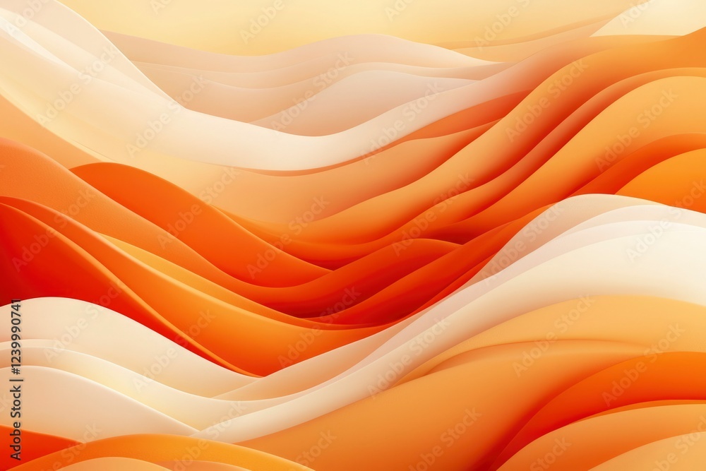 Fototapeta premium Abstract Orange and White Wave Pattern Design