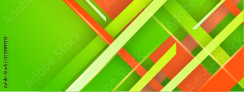 Green gradient abstract background for presentations, posters, and web design featuring vibrant intersecting shapes