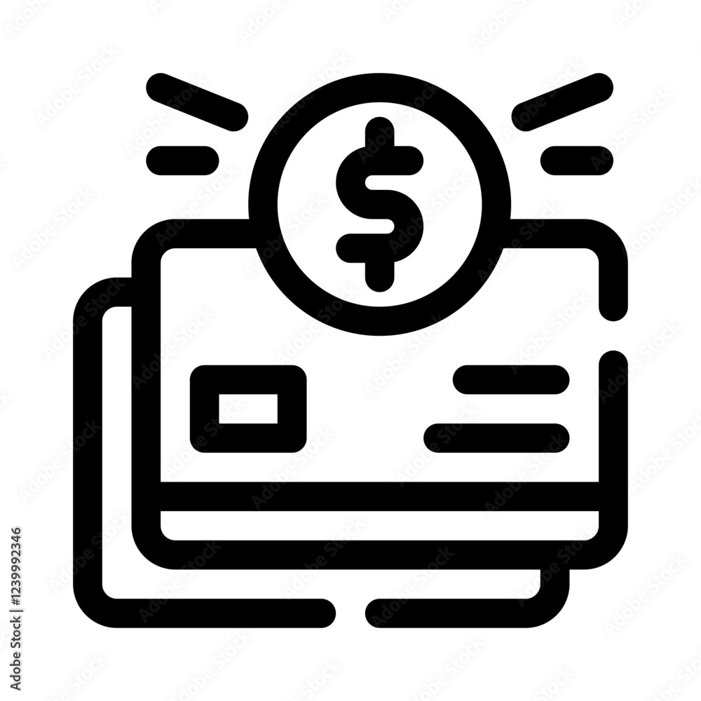 Credit card line icon Credit card line icon