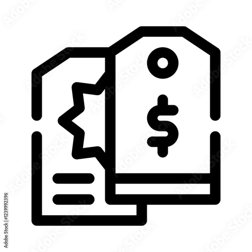 Price tag line icon