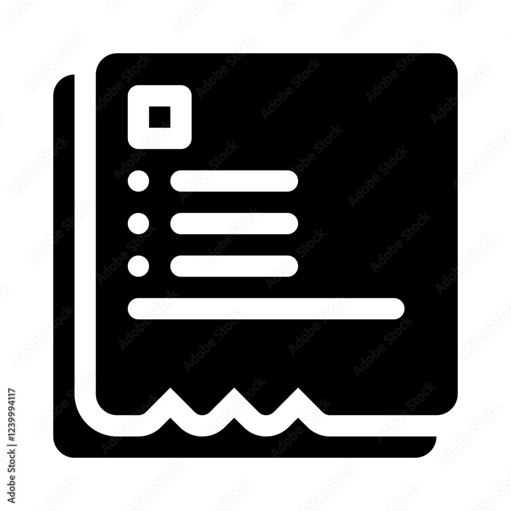 Receipt glyph icon Receipt glyph icon
