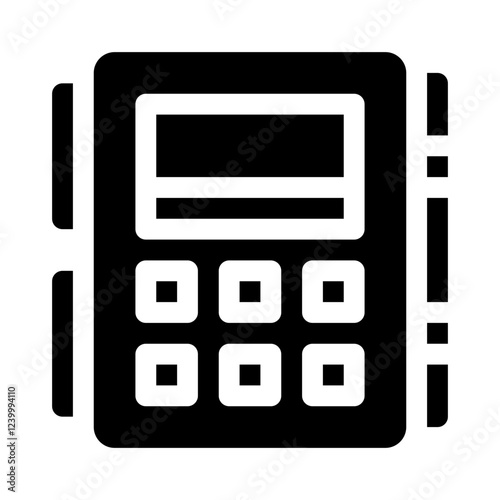 POS terminal glyph icon
