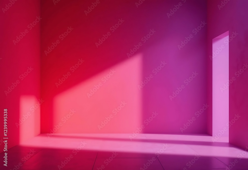 Abstract Pink Room With Light And Shadow Abstract Pink Room With Light And Shadow