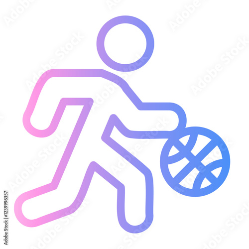 run Line Gradient Icon