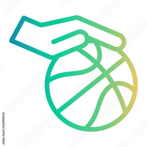 dribble Line Gradient Icon