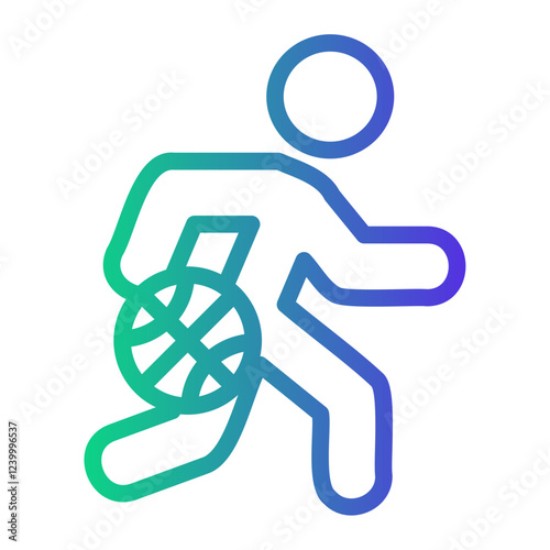 dribble Line Gradient Icon