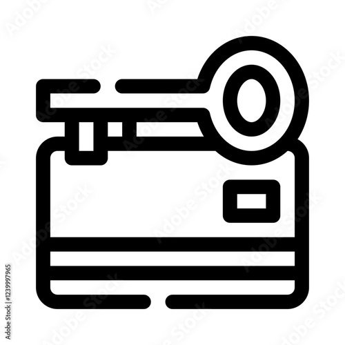 Keycard line icon