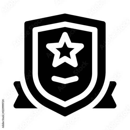 Security Badge glyph icon