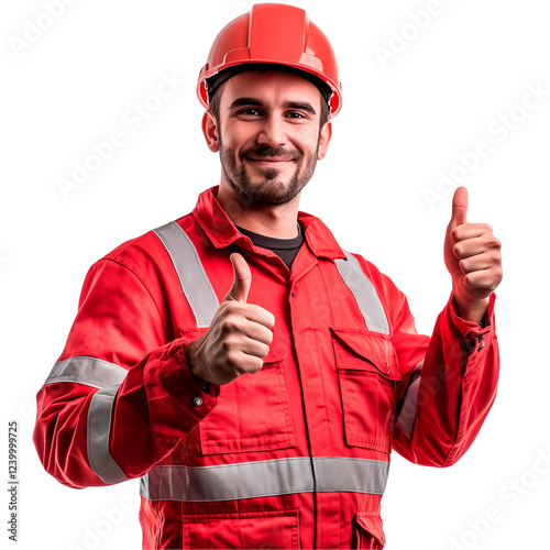 happy construction worker photo