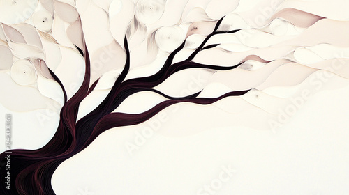 Minimalist Paper Quilling Art Featuring Clean Lines, Simple Shapes, and Elegant Color Palette, Ideal for Modern Home Decor