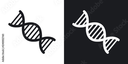 DNA icons in flat vector style