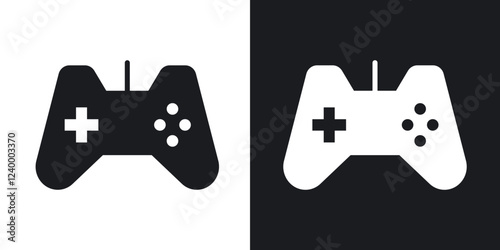 Gamepad icons in flat vector style